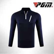 Новинка! PGM Одежда Для Гольфа Мужская осенняя и зимняя одежда футболка с длинным рукавом теплая куртка с воротником на молнии