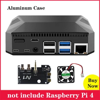 

For Raspberry Pi 4 Aluminum Case New Designed Box Enxlosure with Cooling Fan For Raspberry Pi 4 Model B 2GB 4GB 8GB Board 4B