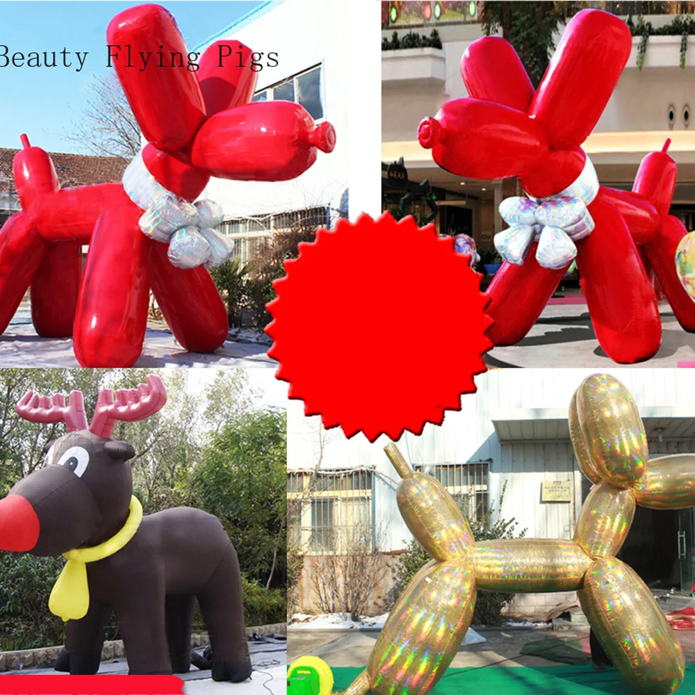 

3M high giant inflatable Jeff Koons balloon dog inflatable model Christmas mall decoration dog large decorative inflatable model