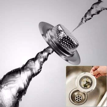 

Kitchen Sink Filter Anti-Clogging Kitchen Sink Strainer Stainless Steel Sink Disposal Stopper Perforated Basket Drains Sieve
