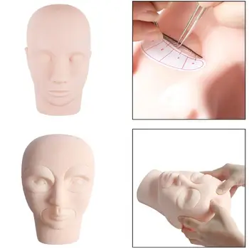 

Massage Fake Head Mould Mannequin Head Training Makeup Model Rubber Eye Facial Eyelash Eyelash Extension Makeup Practice Heads