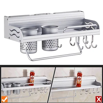 

Chopsticks Storage Modern Space Saving Multifunctional Pot Lid Holder Pan Kitchen Utensil With Hooks Wall Mounted Hanging