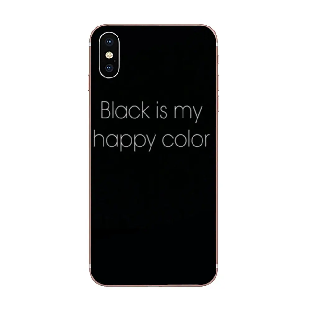 Цитаты черный мой счастливый цветной плакат для Xiaomi Redmi Mi 4 7A 9T K20 CC9 CC9e Note 7 9 Y3 SE Pro
