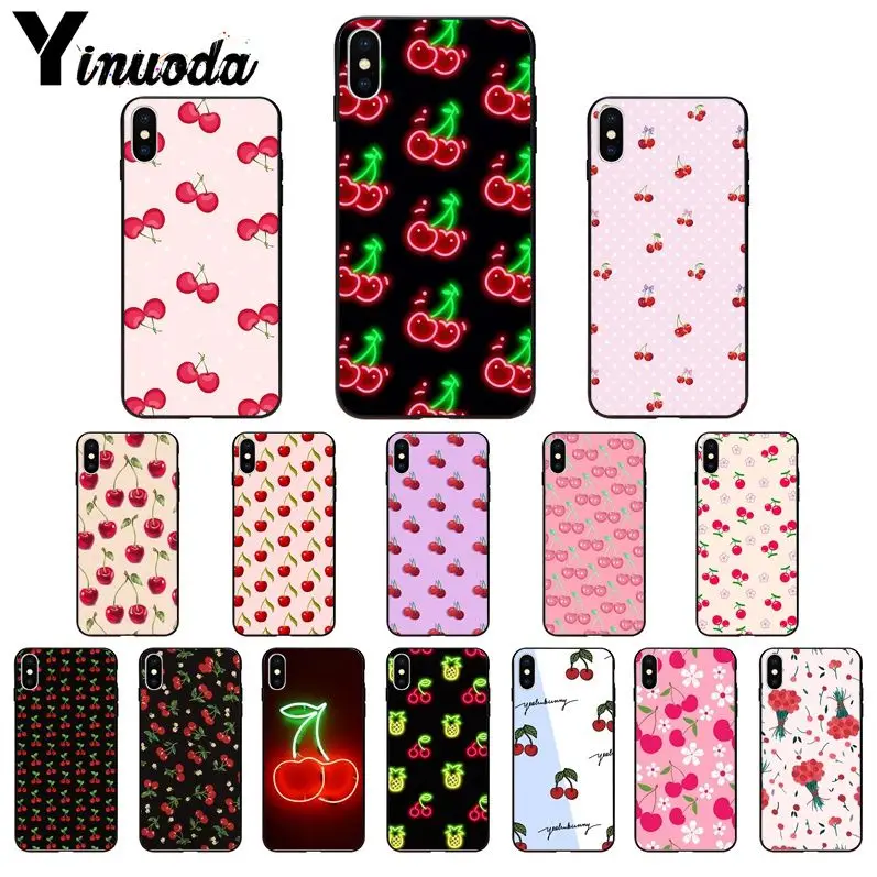 Yinuoda Фрукты Вишня ТПУ мягкий высококачественный чехол для телефона Apple iPhone 8 7 6 6S