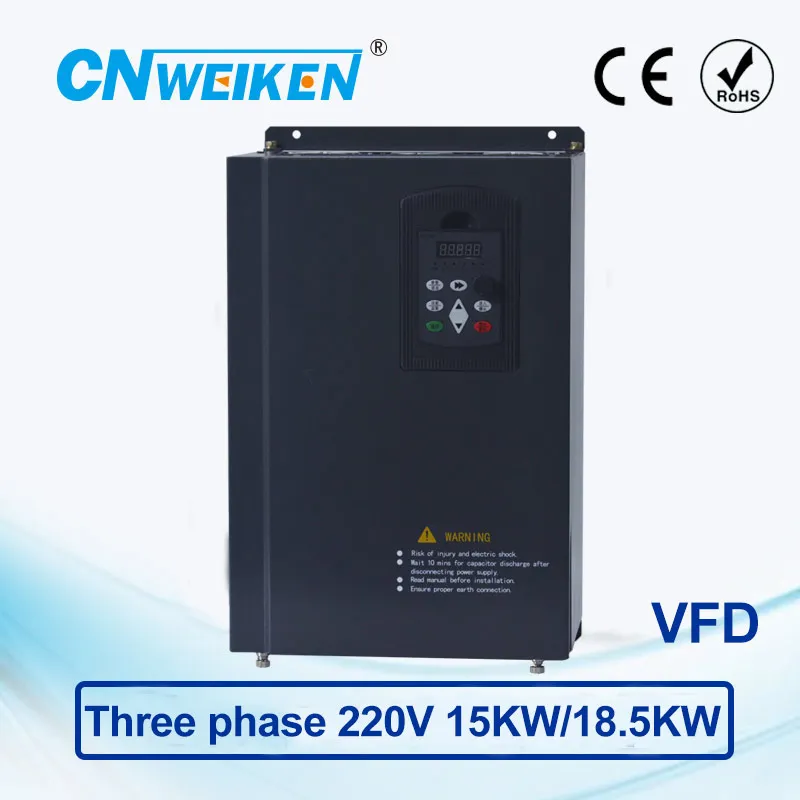 

WK600 Vector Control frequency converter 15kw/18.5kw three-phase 220V to Three-phase 220V variable frequency inverter