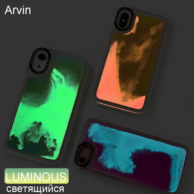 

Arvin Case for iPhone 11 Pro Max Case Luminous Neon Sand Luxury Glow Liquid Quicksand Back Cover Soft Bumper for iPhone 11 Pro