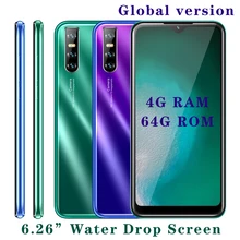 A40 smartphones 4g ram 64 gb rom quad core versão global rosto desbloquear telefones celulares de tela android câmera traseira 13mp hd