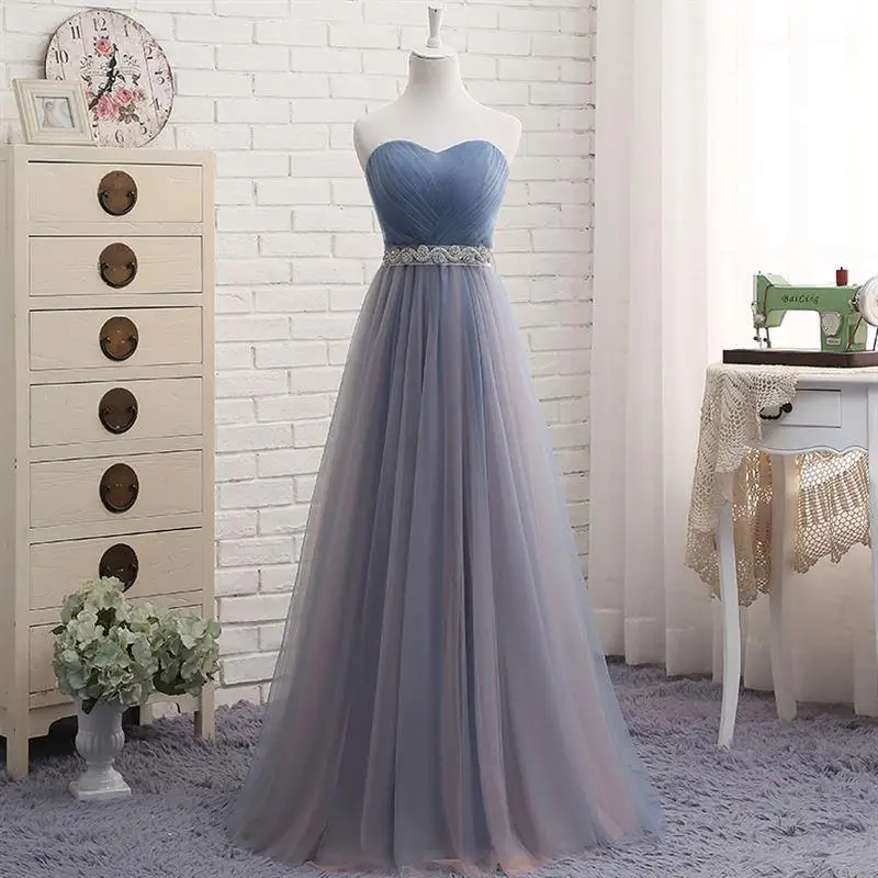 Vestido Madrinha серые длинные пикантные платья подружек невесты шифоновое платье для свадебное праздничное платье demoiseur D'honneur - Цвет: as photo 11