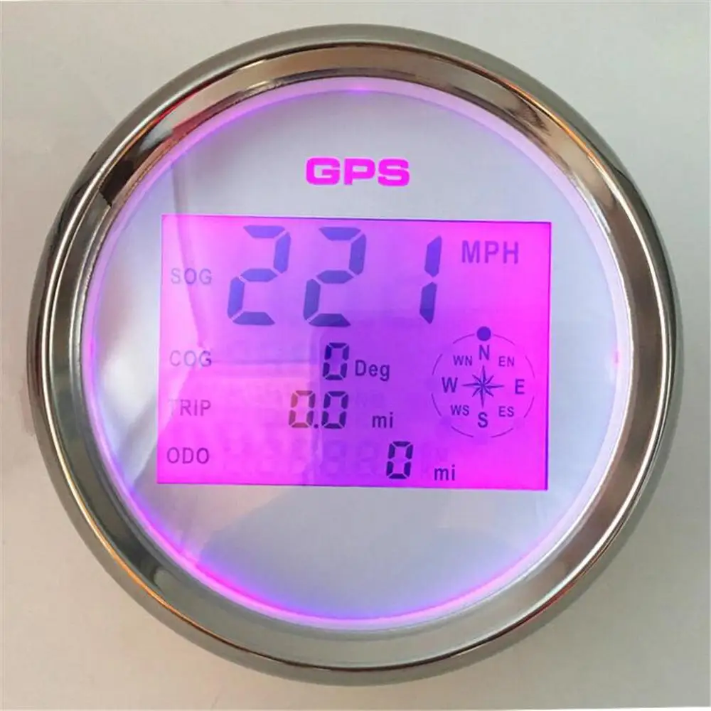 1pc Brand New 85mm GPS Speedometers Gauges 0 999 Knots MPH Km/h Boat Speed Mileometers Odometer