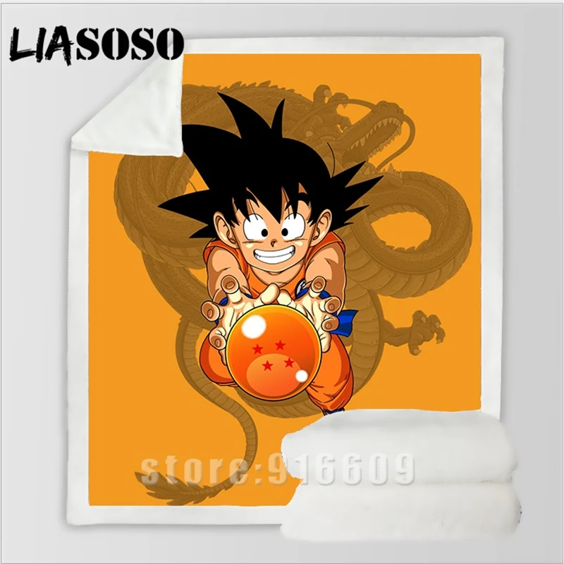 Dragon Ball, молодежное постельное белье для путешествий, Супер Saiyan Goku, набивное одеяло с рисунком, покрывало для мальчиков и девочек, дорожное одеяло, квилт для софы - Цвет: 4