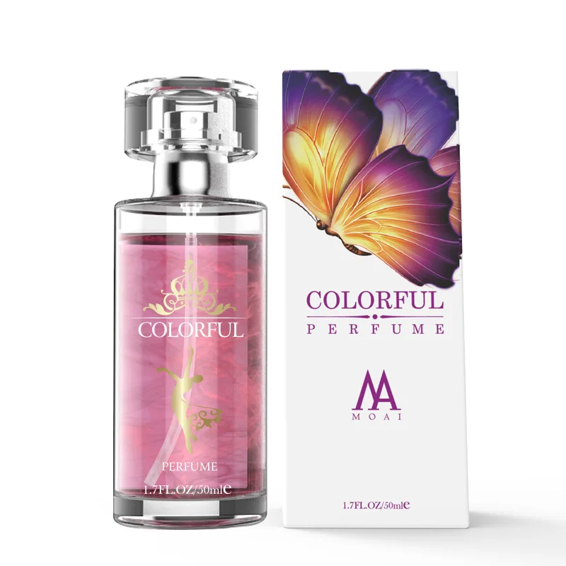 Феромон парфюмированный афродизиак для мужчин спрей для тела флирт духи притягивают женщин ароматическая вода 50 мл - Цвет: Розовый