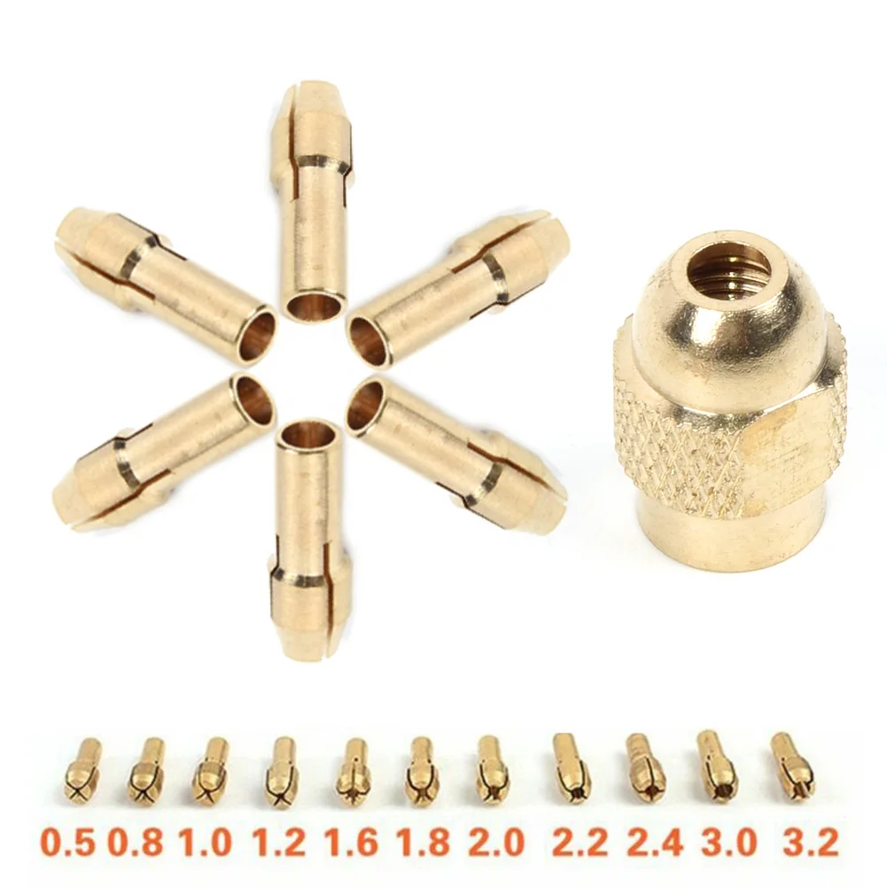 Латунь цанговый патрон 0,5/0,8/1,0/1/+ 2/1.6.2mm+ M8* 0,75 вращающихся инструментов поставки