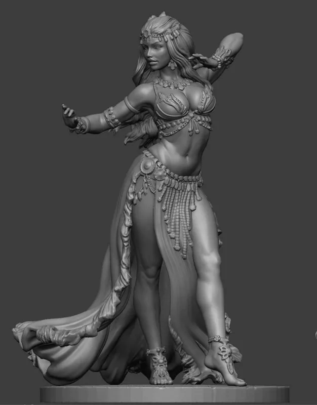 

75mm Dancing Girl 1:24 Resin Figure Model Kit Unassambled Static Modelling DIY Toys Hobby Tools