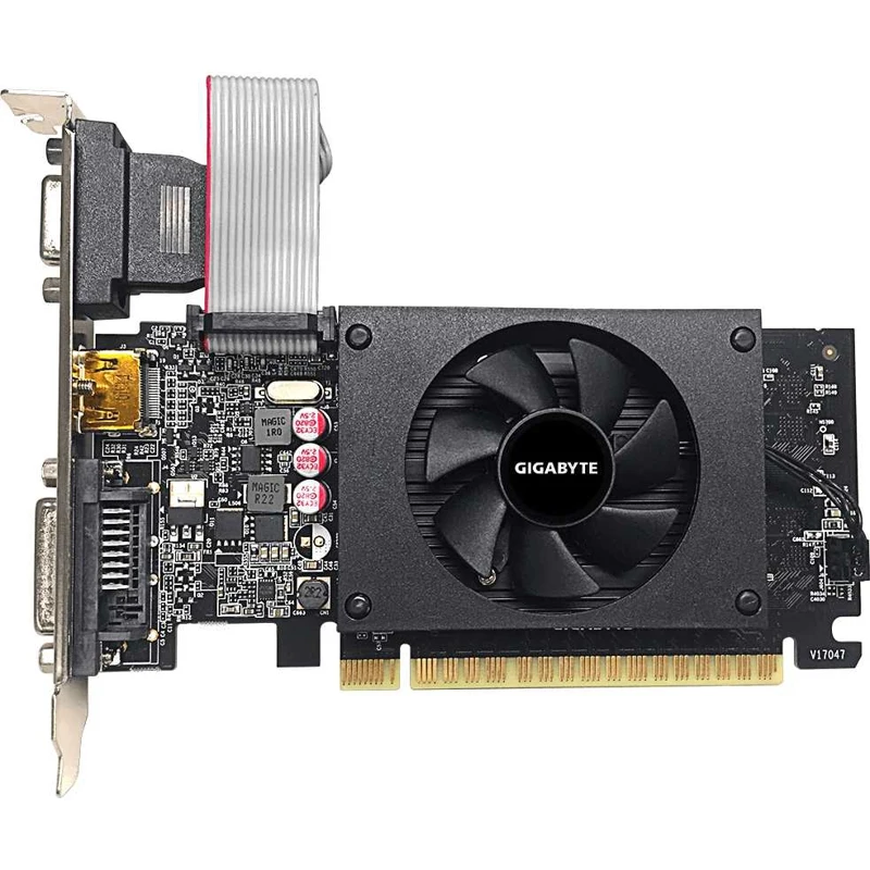Видеокарта Gigabyte PCI-E GV-N710D5-2GIL NV GT710 2048Mb 64b GDDR5 954/5010 DVIx1/HDMIx1/CRTx1/HDCP