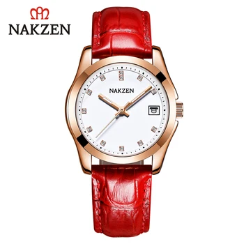 

NAKZEN Women's Watches Quartz Watches Clock Lady Luxury Sports Watches with Rhinestones Christmas Woman Watch Waterproof Female