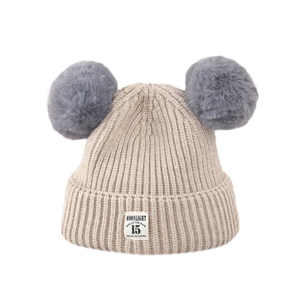 Baby Winter Hats kids knitted hat double wool hat boys girls Crochet Beanie for Toddler Bonnet Newborn Photography P