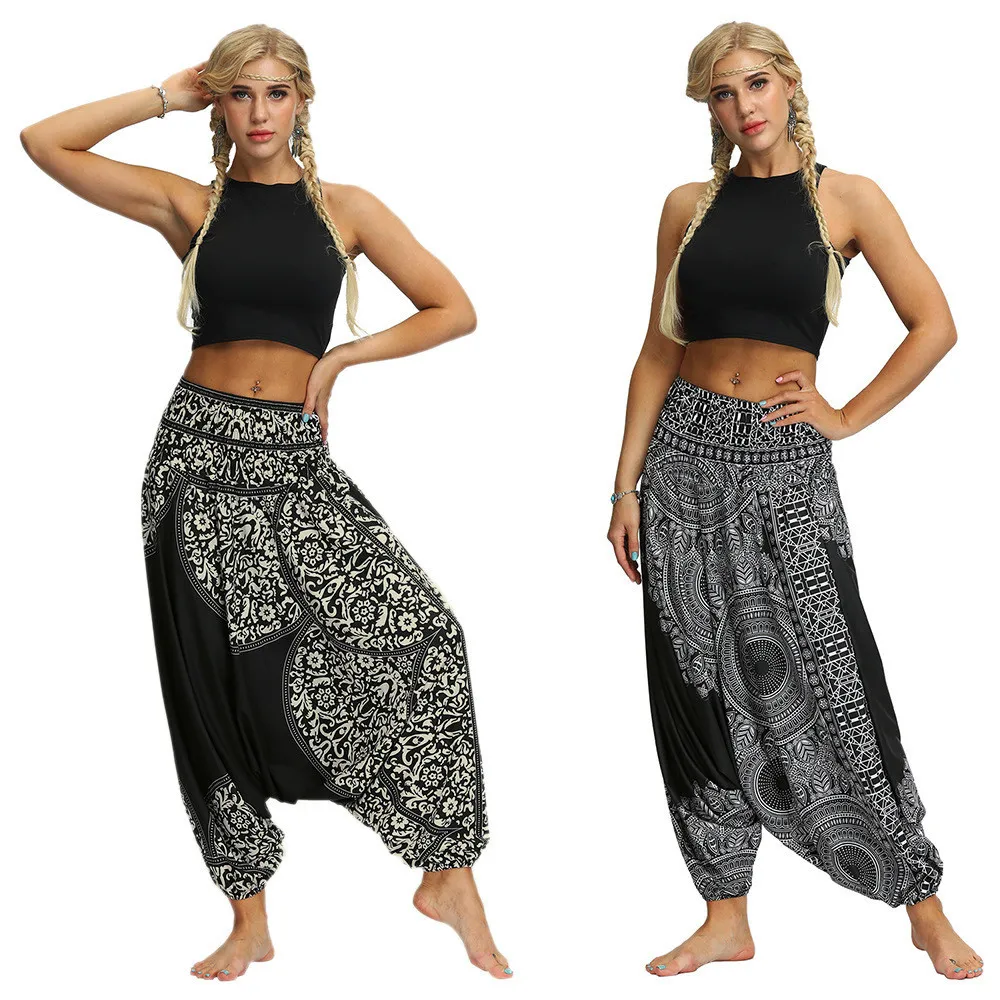 Vrouwen Broek Casual Losse Yoga Broek Baggy Vintage Boho Aladdin