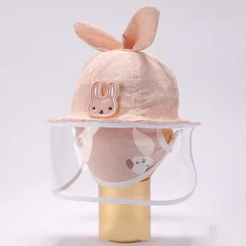 

0-3 Year Children Protect Mask Hat Anti-fog Protection Caps Anti-spray Anti Splash Dust Pollution Windproof Kids Fisherman Hat