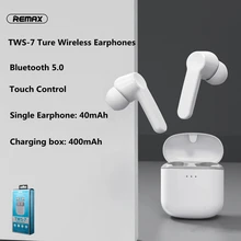 Remax TWS-7 Bluetooth наушники стерео Беспроводная гарнитура Smart Touch управление с микрофоном наушники для iPhone Redmi Airdots