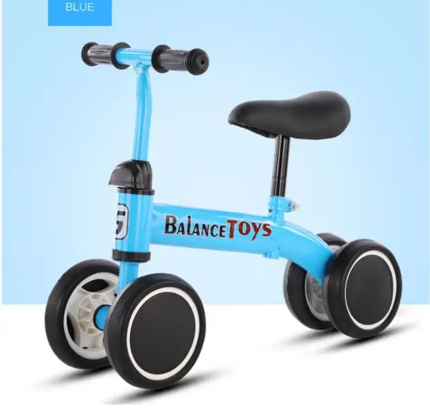 Балансировочный детский ходунки, велосипед, детский катающийся на игрушке, подарок для детей, От 1 до 3 лет для обучения, катающийся на скутере - Цвет: blue2