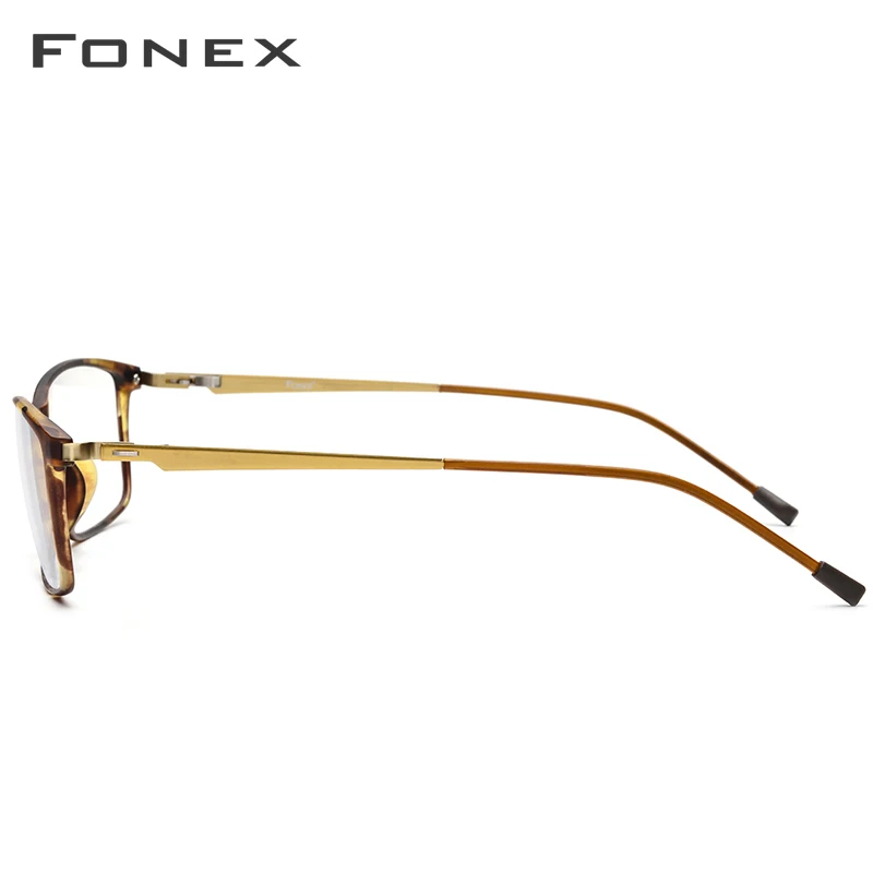 Najtaniej FONEX TR90 okulary z lekkiego stopu rama mężczyźni krótkowzroczność okulary okulary korekcyjne ramki 2019 koreański bezśrubowe okulary optyczne 9855