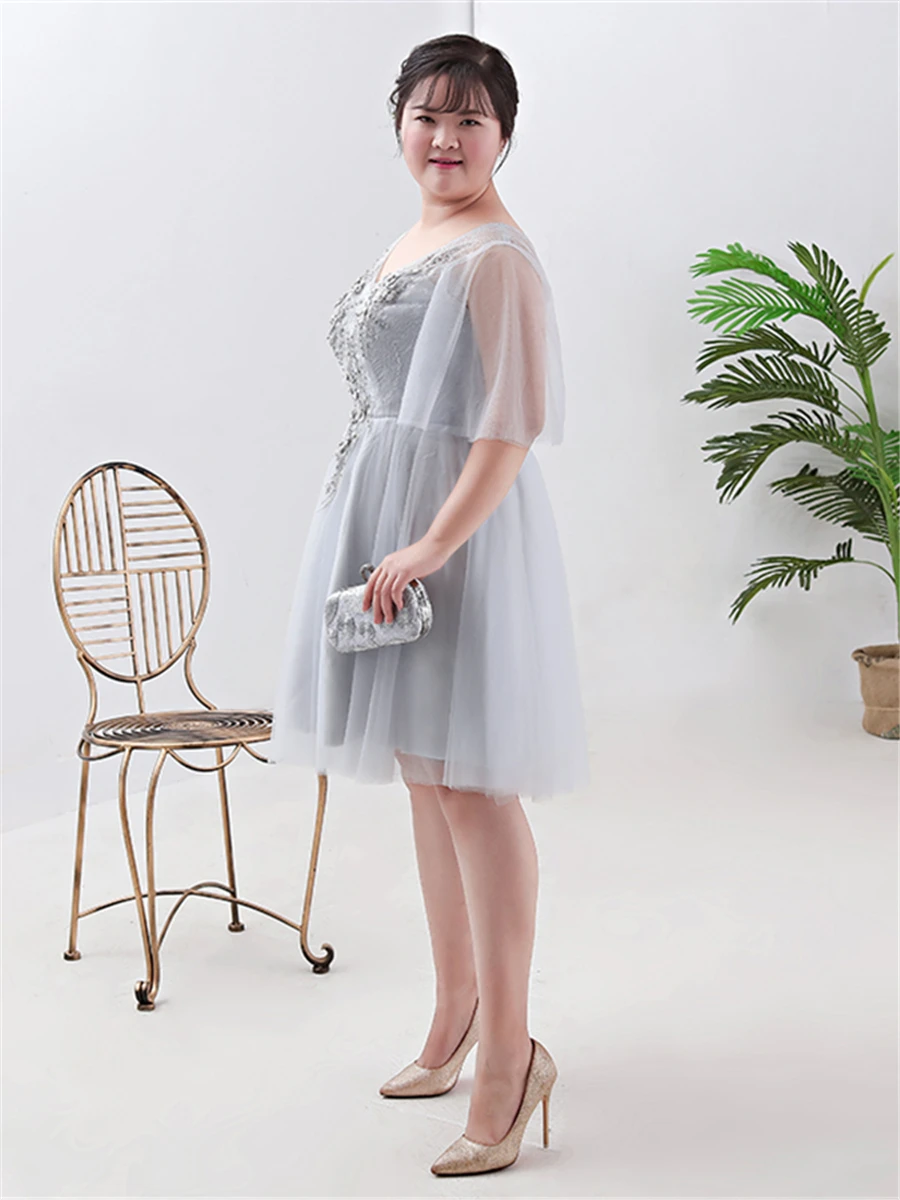 Половина рукава платья для выпускного Жемчужины цветы Vestidos De Gala размера плюс платья женские вечерние платья с v-образным вырезом Формальные платья для выпускного вечера T199