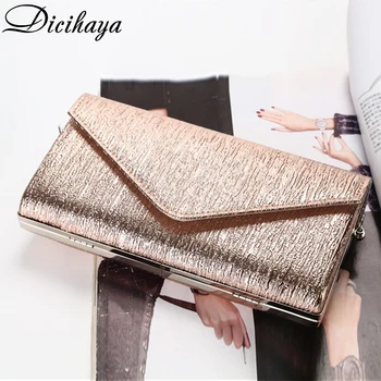 

DICIHAYA New Designer GOLD COLOR Clasp Women Handbag Clutch Bag Evening Bags Ladies Small Shoulder Handbags Crossbody Bag