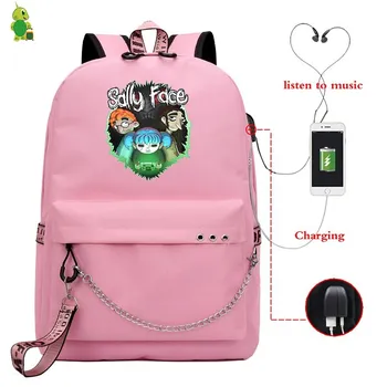 

Anime Sally Face Backpack Usb Charge Laptop Backpack School Bags for Teenage Girls Women Backpacks Mochila Bagpack Small Bookbag