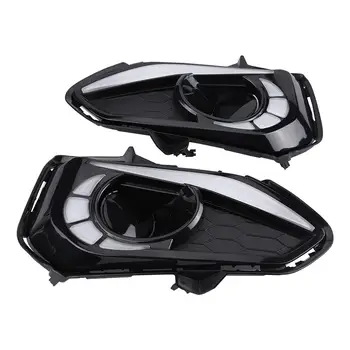 

1 Pair Car Daytime Running Light Turn Signal 2-Color DRL LED Fog Lamp for Honda Jazz Fit 2018 car accessories automobiles