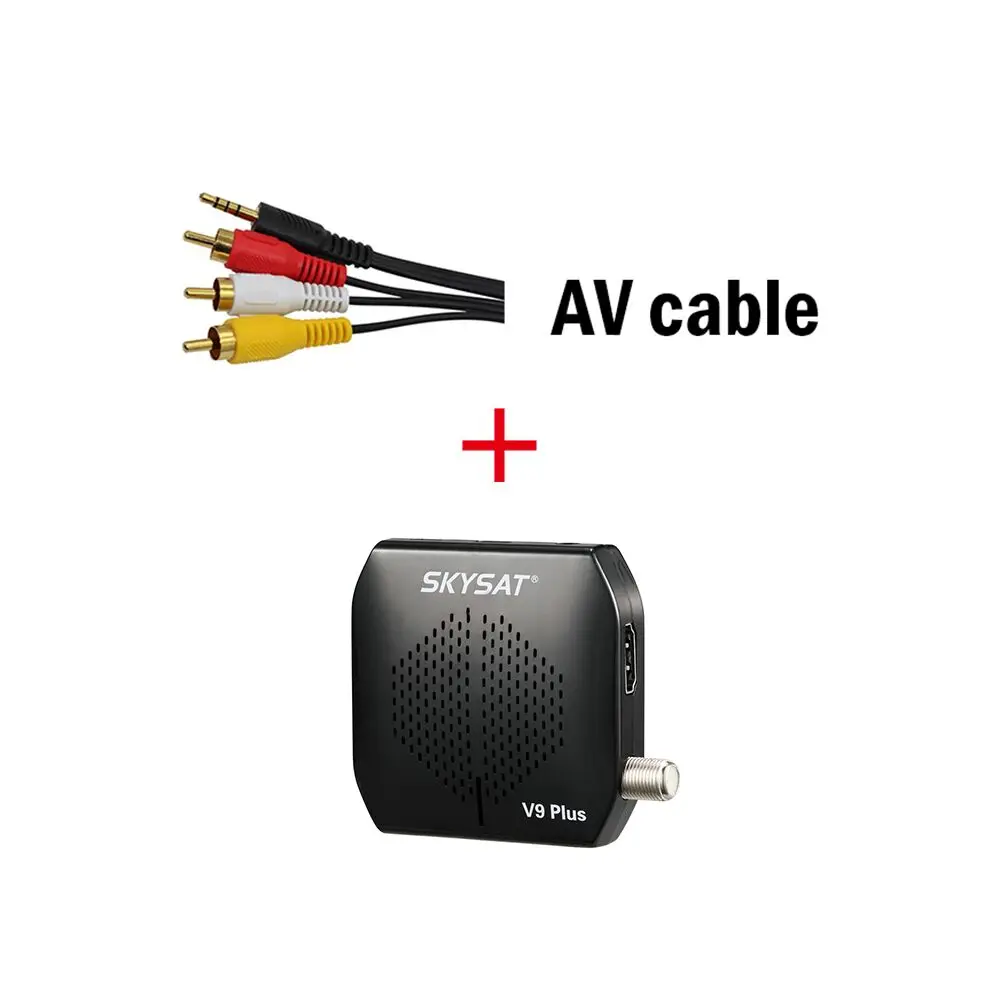 V9 Plus AV SKYSAT V9 Plus HD супер мини DVBS2 спутниковый ресивер поддержка CS CCCams сервер hd Newcamd WiFi 3g Youtube PVR PowerVu Biss V9 - Цвет: V9 Plus AV