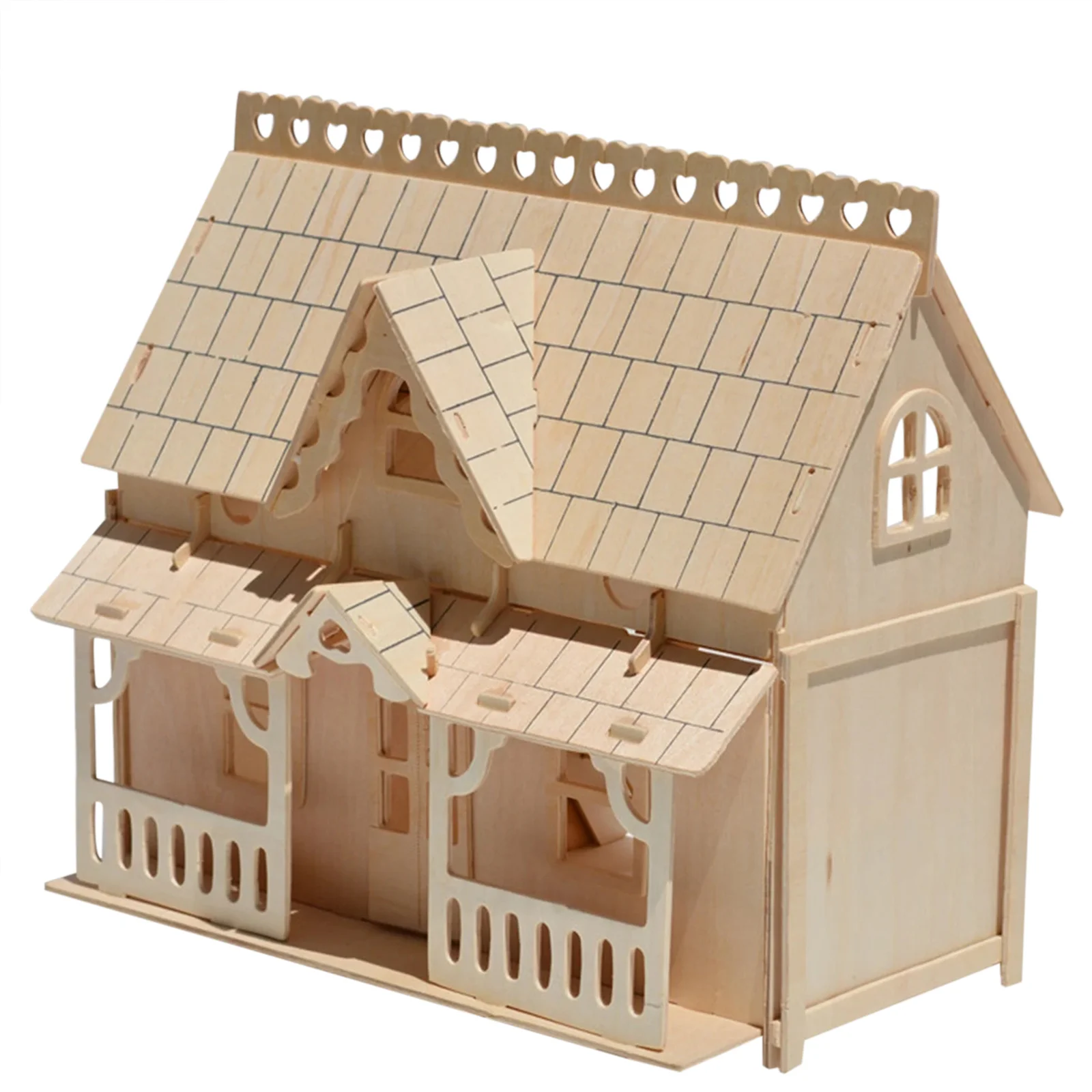 

3D DIY Wooden Assembly Puzzle House Model Kit Jigsaw Wood Crafts Special Gift for Home Office Decor