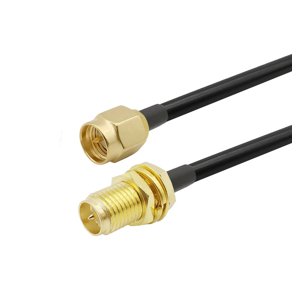 SMA Male to RP SMA Female RF Coaxial Connector RG58 Extension Cable Wifi  Router Antenna SMA Connector 1M 15M|Connectors| - AliExpress