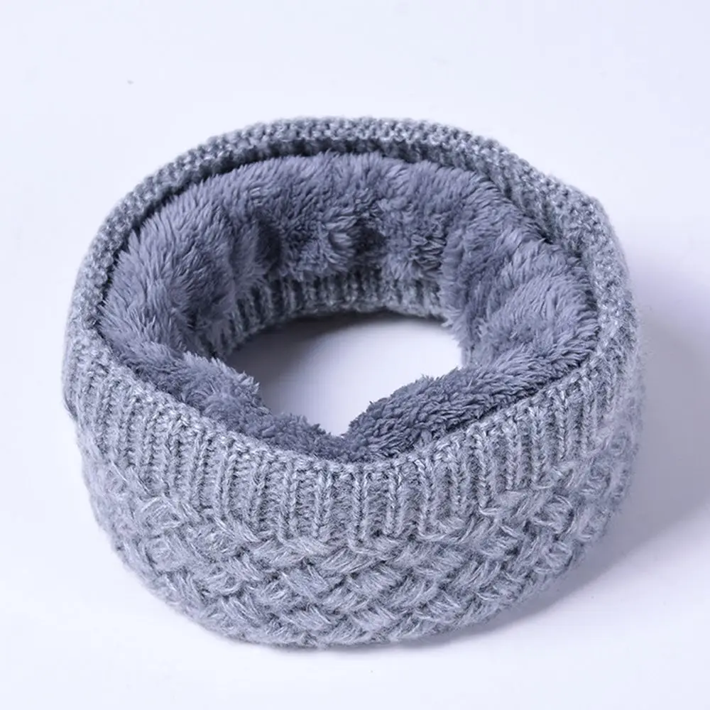 Fashion Winter Scarf For Women Men Children Baby Scarf Thickened Wool Collar Scarves Neck Scarf Cotton Unisex - Цвет: Grey