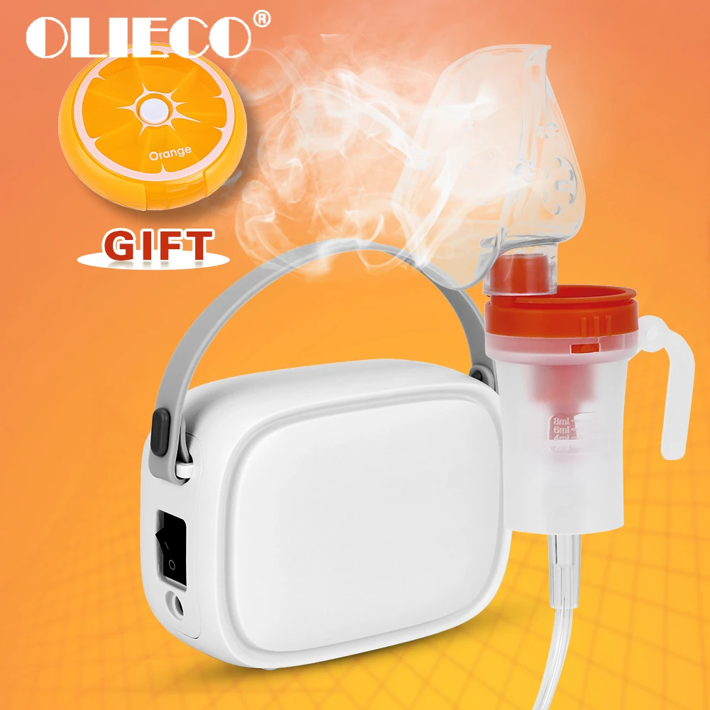 Небулайзер OLIECO с компрессором портативный ручной ингалятор для дома детей