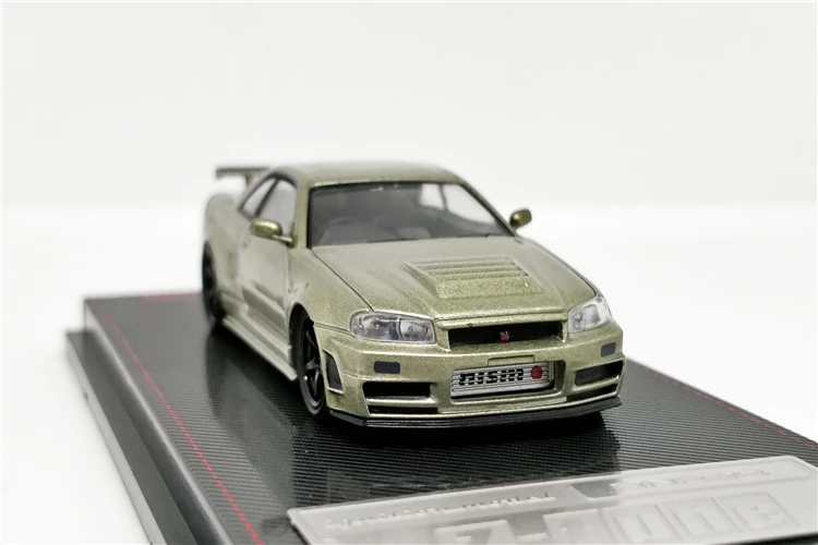 IG Ignition 1: 64 Nismo Nissan GTR R34 Z-tune зеленая литая под давлением модель автомобиля