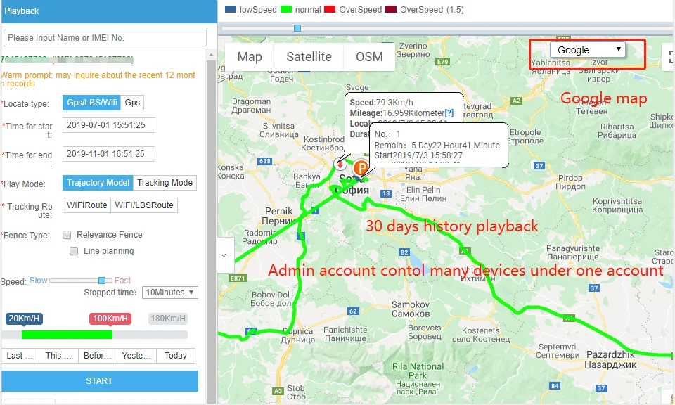 DYEGOO 4 band gps трекер TK110 google link двигатель среза высокая скорость платформа gps отслеживающее устройство