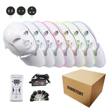 2 типа 7 цветов светильник светодиодный EMS маска для лица светильник терапия омоложение кожи уход за лицом Лечение Красота анти акне терапия отбеливание