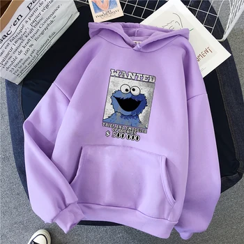 

Plus Velvet Fashion Harajuku Winter Hoodie Women Loose Korean Style Sweatshirt Autumn Streetwear Cartoon Print Hoodies Pullovers