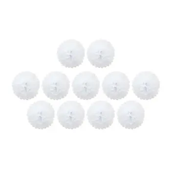 

Pom Poms 12 pcs White Tissue Paper Pom Poms Flowers Balls Wedding Decoration DIY Crafts Party Home Supplies