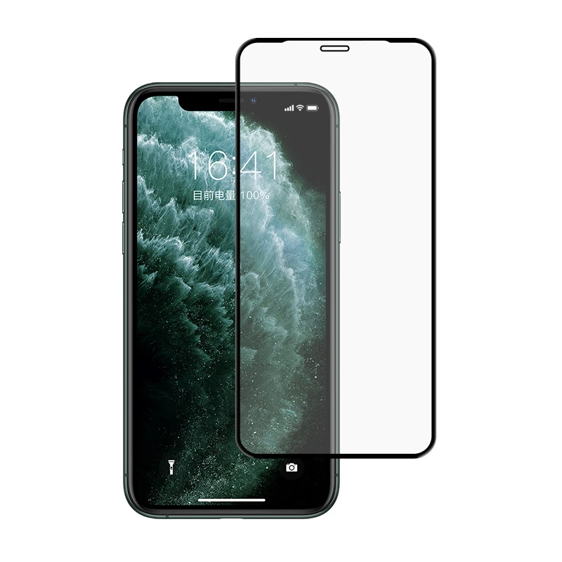Для iPhone XR XS MAX 9H твердость Enhanced Edition черное закаленное стекло