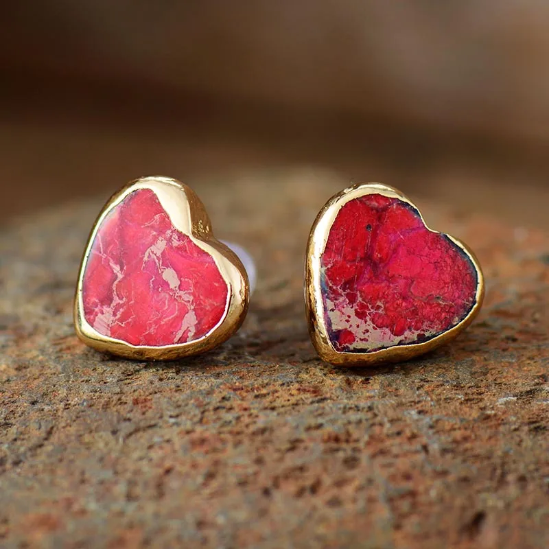 Romantic Heart Shape Earrings Classic Fashion Stud Earring Costume Red Heart Teengirls Jewelry Bijoux Wholesale - Image 2