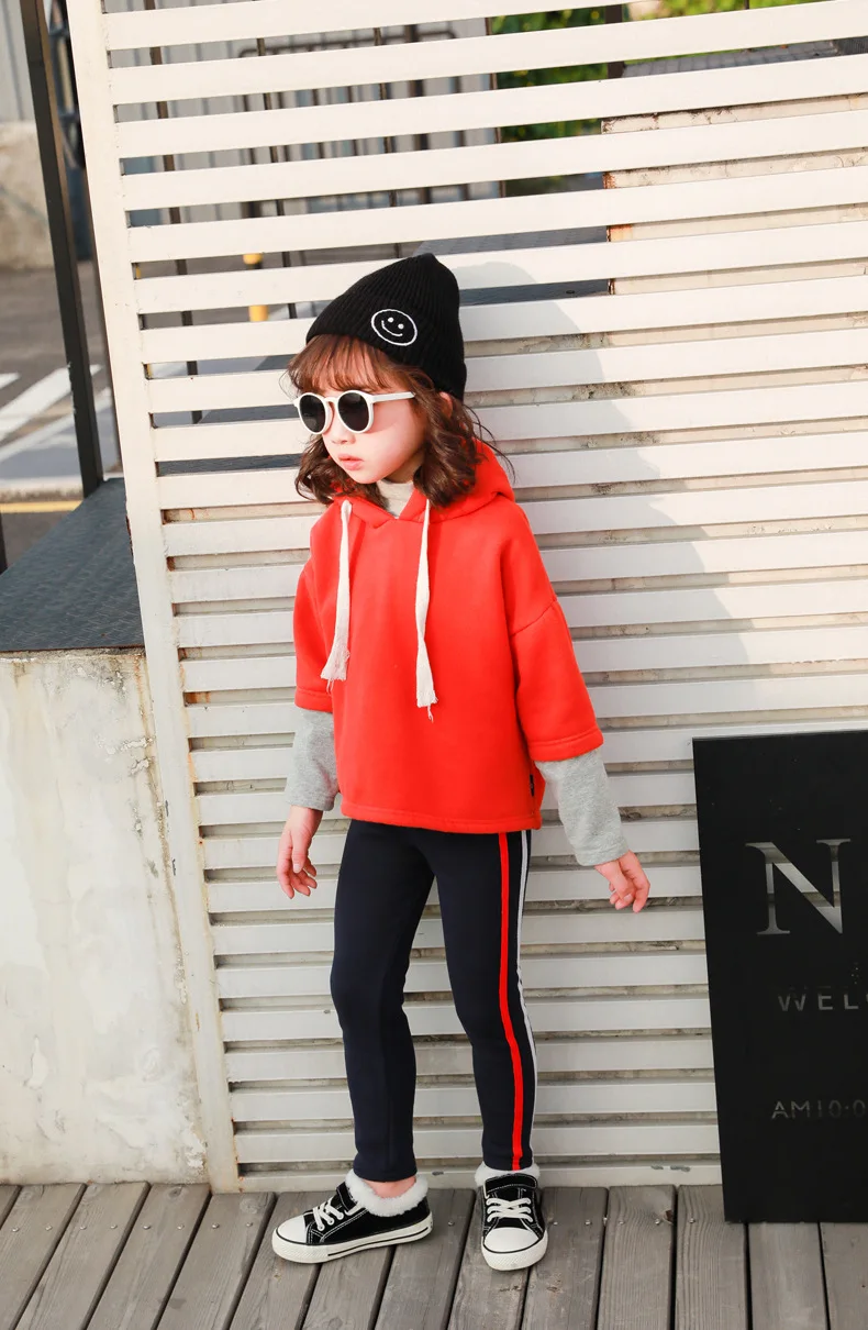 New Girls Warm Pants Winter Children Thicken Outwear Pants Cotton Stripe Kids Long Trousers Baby Casual Trousers 3-8year
