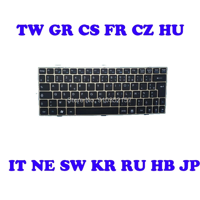 Teclado Do Portátil Para MSI L1600 U100 U100P U100W U100X U110.