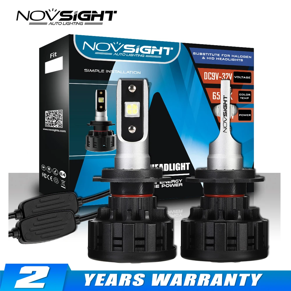 NOVSIGHT H4 H7 H11 H1 H3 9005 9006 Автомобильные светодиодные лампы для фар Противотуманные