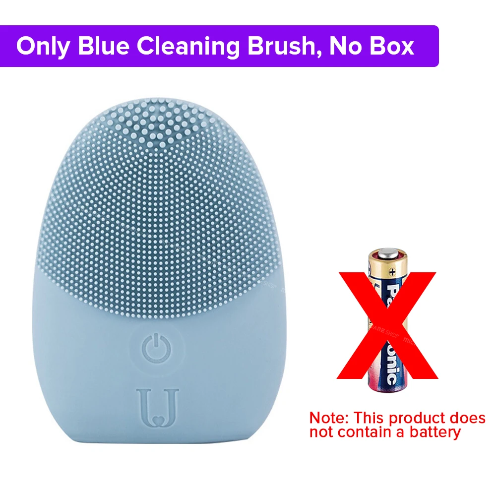 Only Blue Brush Xiaomi Мини электрическая Очищающая Массажная щетка для лица силиконовая звуковая для глубокого очищения лица Водонепроницаемые Инструменты для кожи для JORDAN& JUDY - Цвет: Only Blue Brush