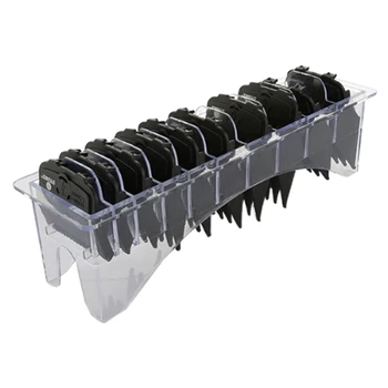 

10Pcs Hair Clipper Limit Comb Net Hair Clipper Attachment Comb Professional Hair Cutting Guide Comb Set with Holder
