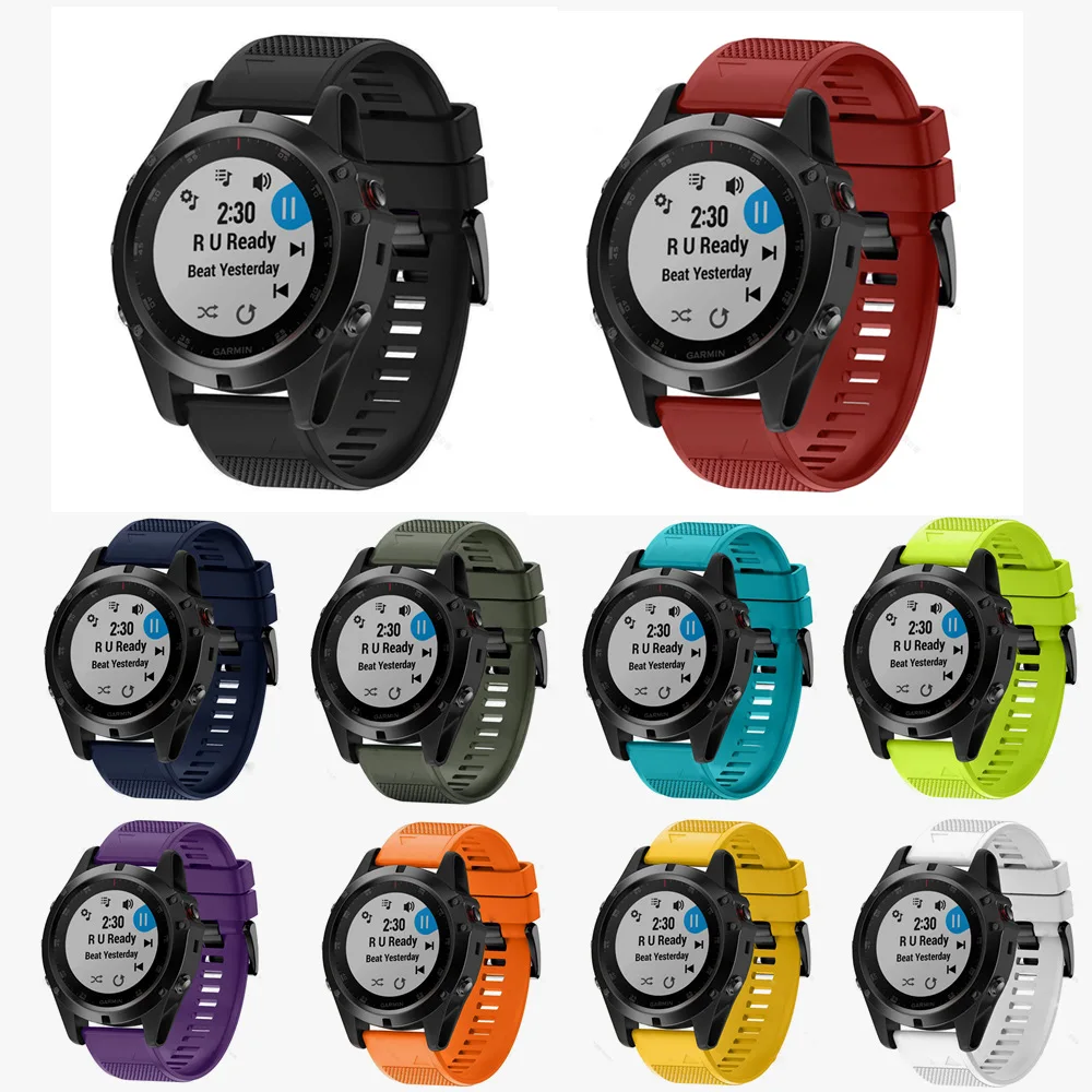 Ремешок для наручных часов Garmin Fenix 5X5 5S 3 3HR D2 S60 gps Смарт-часы, сменный силиконовый ремешок для часов