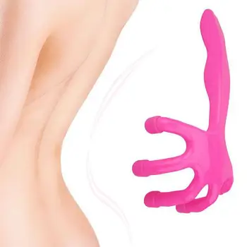 

Mini Full-Body Massager Head Massager Back Scratch Tool Five Finger Shape Massager for Home Travel Rosy