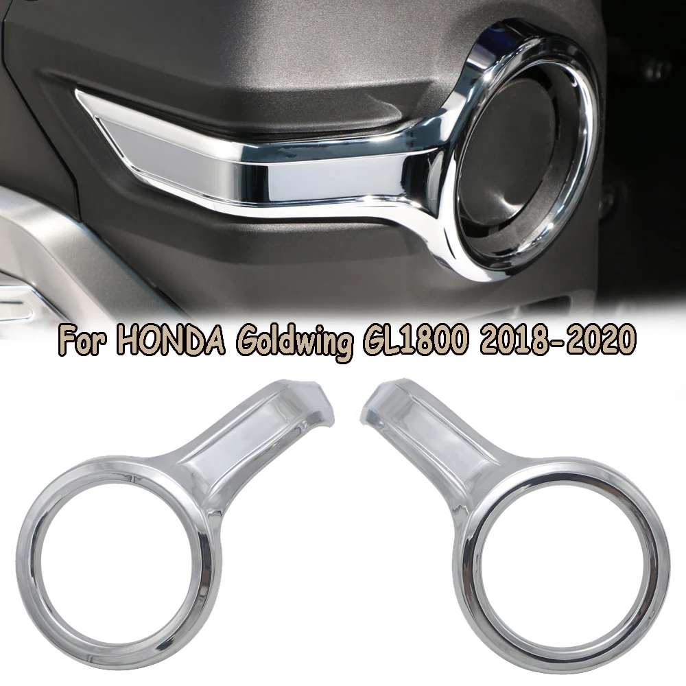 

NEW for HONDA Goldwing GL1800 2018-2022 2018 2019 2020 2021 2022 Chrome Fog Light Trim Rings case