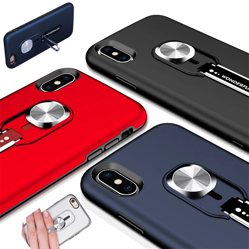 С крепление в виде кольца на палец чехол для телефона Apple iPhone 5 5S SE 6 6S 7 8 Plus X XS Max XR
